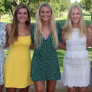 Reformation green flower dress